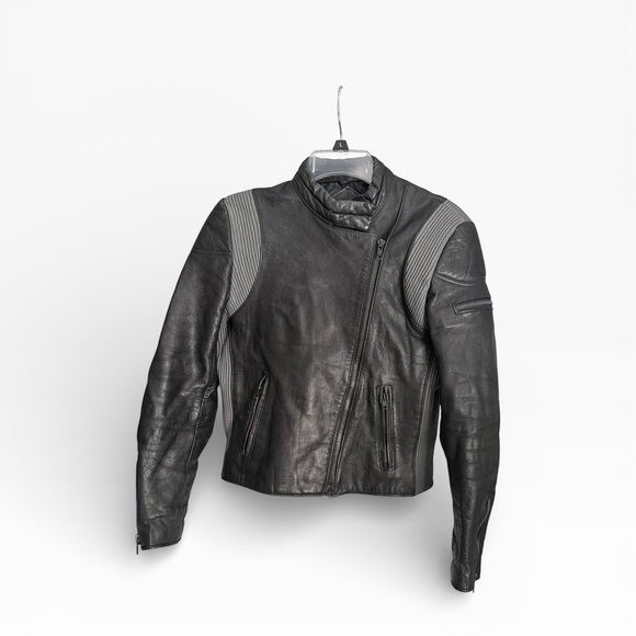 Yamaha Double Riders Womens Black Leather Motorcycle Jacket Sz Small - Picture 15 of 15